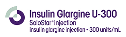 Insulin Glargine U-300 SoloStar® injection insulin glargine injection • 300 units/mL logo.